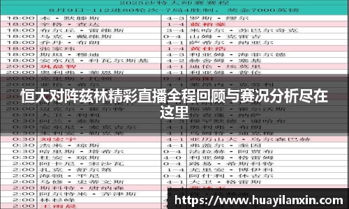 恒大对阵兹林精彩直播全程回顾与赛况分析尽在这里