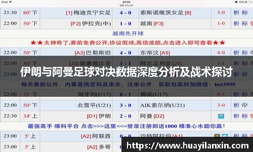 伊朗与阿曼足球对决数据深度分析及战术探讨